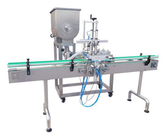 牛肉醬雙頭臥式攪拌直線灌裝機(jī)